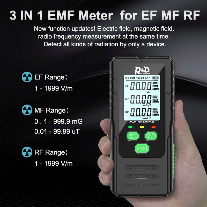 R&D 3 dalam 1 Meter EMF, EF, MF, RF