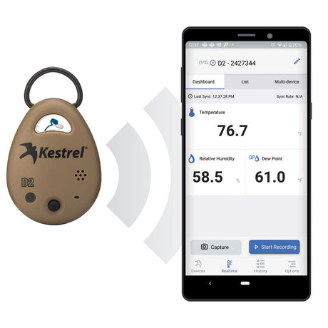 Kestrel DROP D2 Bluetooth Data Logger - Temperature | Humidity - ExtremeMeters.com