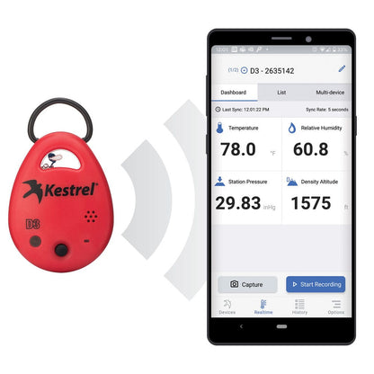 Kestrel DROP D3 Bluetooth Data Logger - Temperature | Humidity | Pressure - ExtremeMeters.com