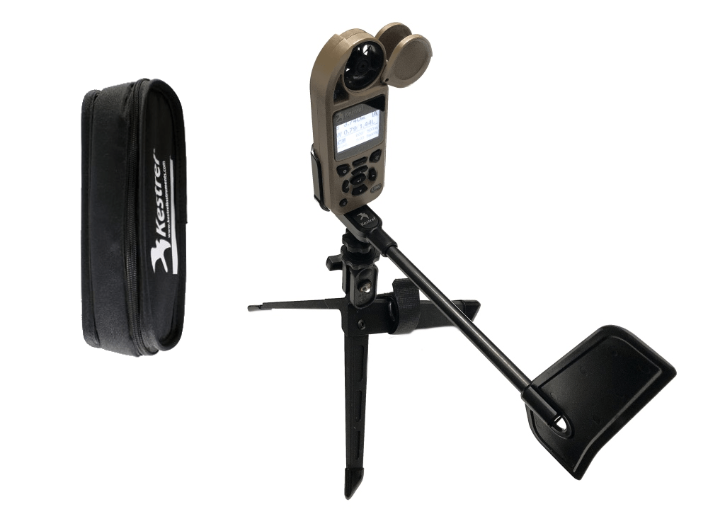 Kestrel Weather Meter Tan / Small Tripod + Vane Mount + Free Case ($765) Kestrel 5700 ELITE Applied Ballistics Weather Meter with Bluetooth LiNK | Desert Tan