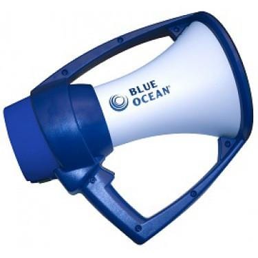 NK Blue Ocean Megaphone Blue Ocean Rugged Megaphone - Blue and White